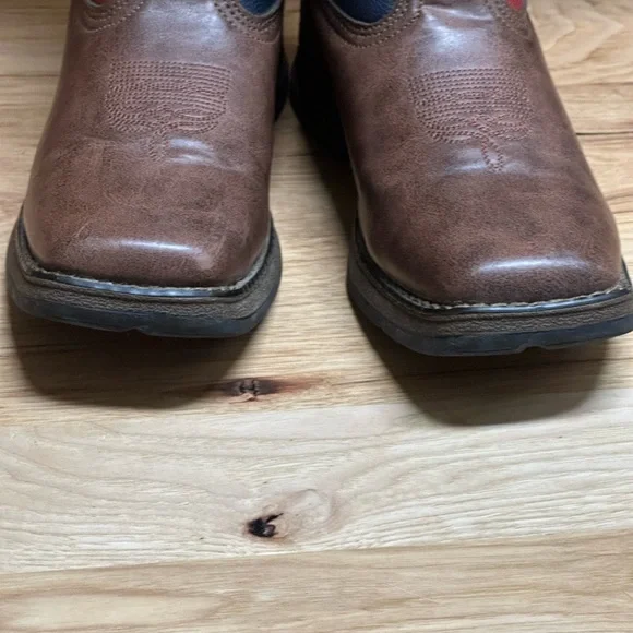 Durango Kids Brown Boots with Flag Design - Picture 7 of 10